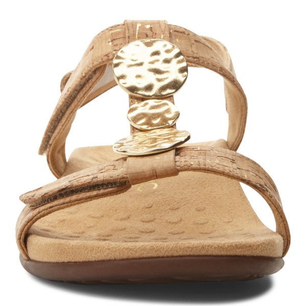 Vionic Sandals Ireland - Farra Sandal Gold - Womens Shoes On Sale | VTBAF-6175